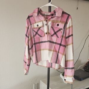 Plaid Pink Jacket Zeagoo Size Medium